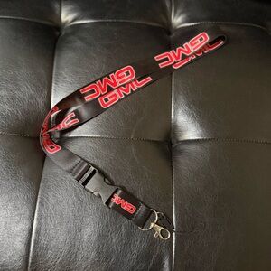 GMC Black and Red Lanyard